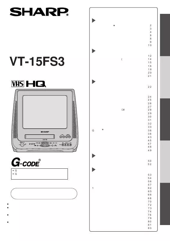 Mode d'emploi SHARP VT-15FS3