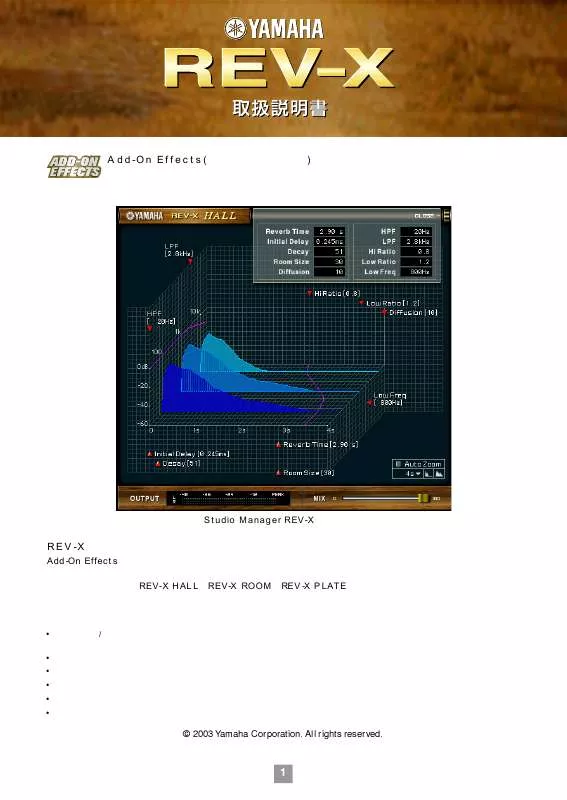 Mode d'emploi YAMAHA ADD-ON EFFECTS (AE031)
