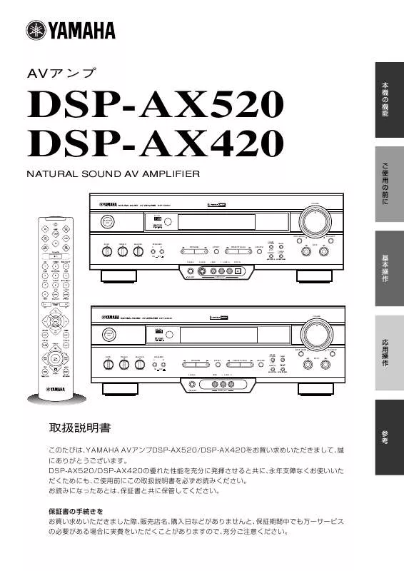 Mode d'emploi YAMAHA DSP-AX420