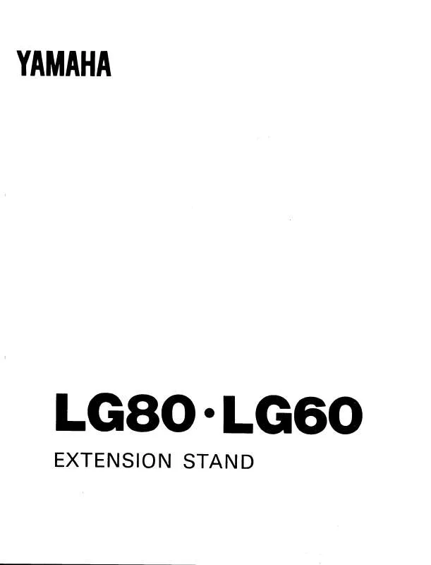 Mode d'emploi YAMAHA LG80/LG60