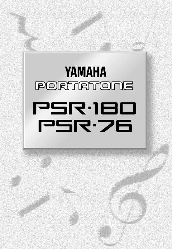 Mode d'emploi YAMAHA PSR-180/PSR-76