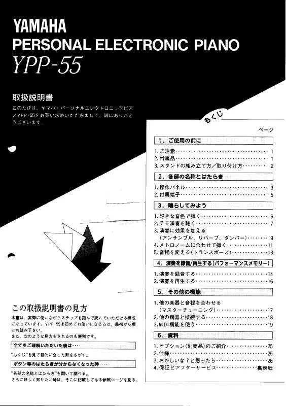 Mode d'emploi YAMAHA YPP-55