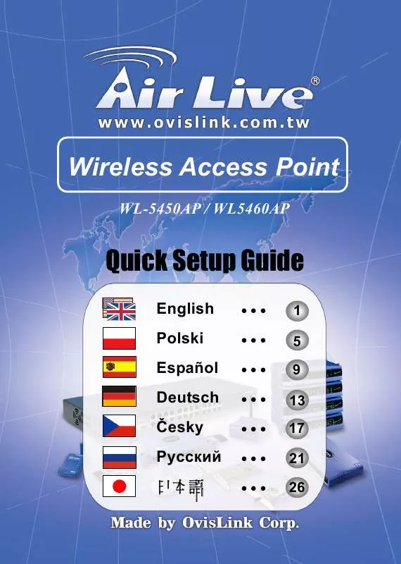 Mode d'emploi AIRLIVE WL-5450AP