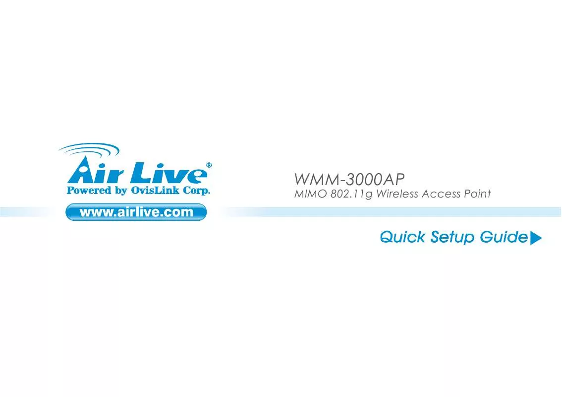 Mode d'emploi AIRLIVE WMM-3000AP