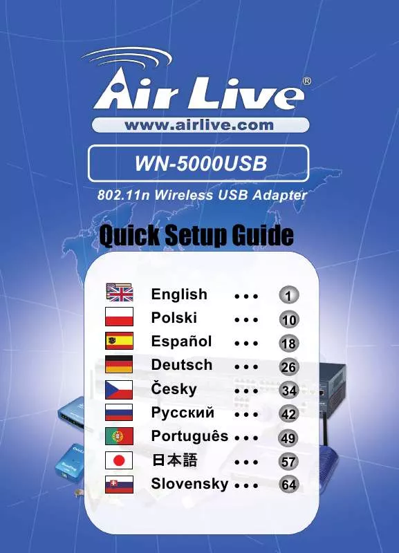 Mode d'emploi AIRLIVE WN-5000USB V2