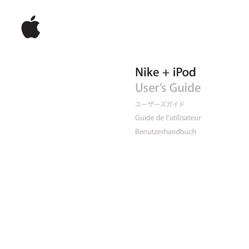 Mode d'emploi APPLE NIKE + IPOD