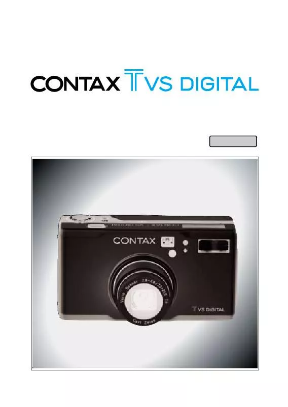 Mode d'emploi CONTAX TVS DIGITAL