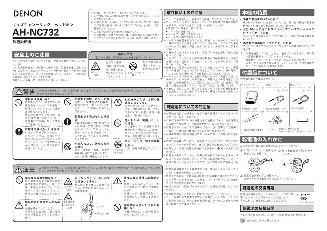 Mode d'emploi DENON AH-NC732