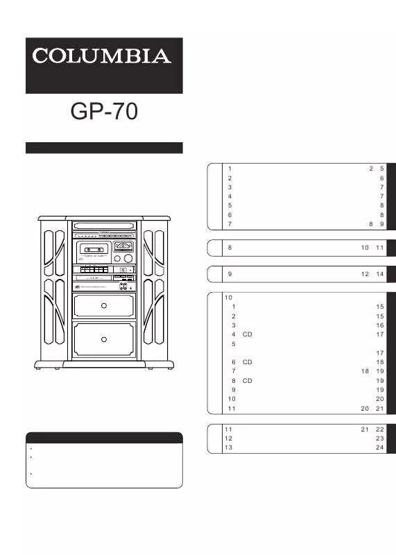 Mode d'emploi DENON GP-70