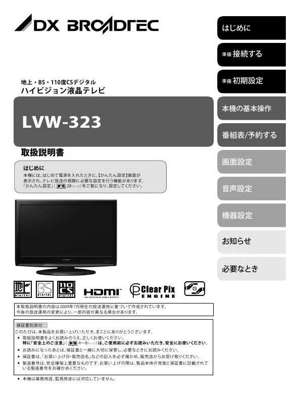 Mode d'emploi DX BROADTEC LVW-323