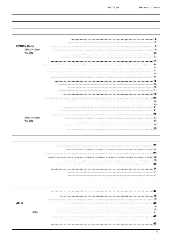 Mode d'emploi EPSON GT-7400U