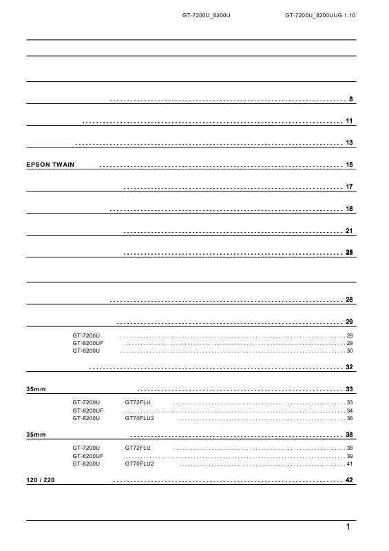 Mode d'emploi EPSON GT-8200U