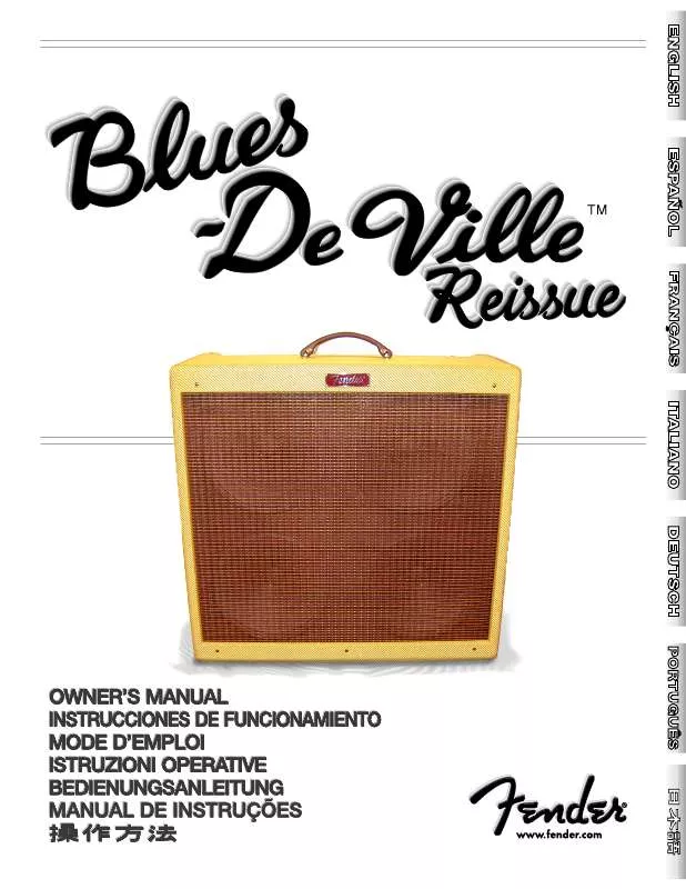 Mode d'emploi FENDER BLUES DEVILLE