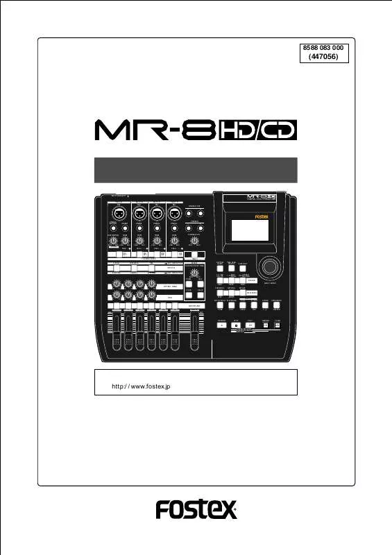 Mode d'emploi FOSTEX MR-8HD-CD