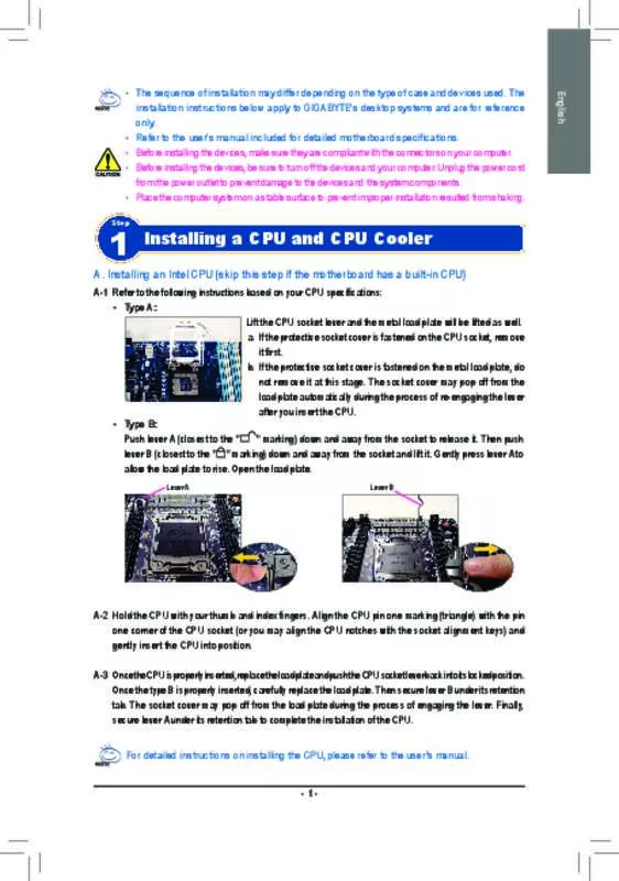 Mode d'emploi GIGABYTE GA-6CXC7