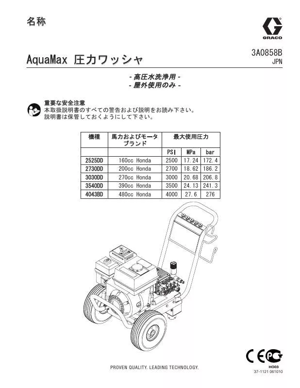 Mode d'emploi GRACO AQUAMAX