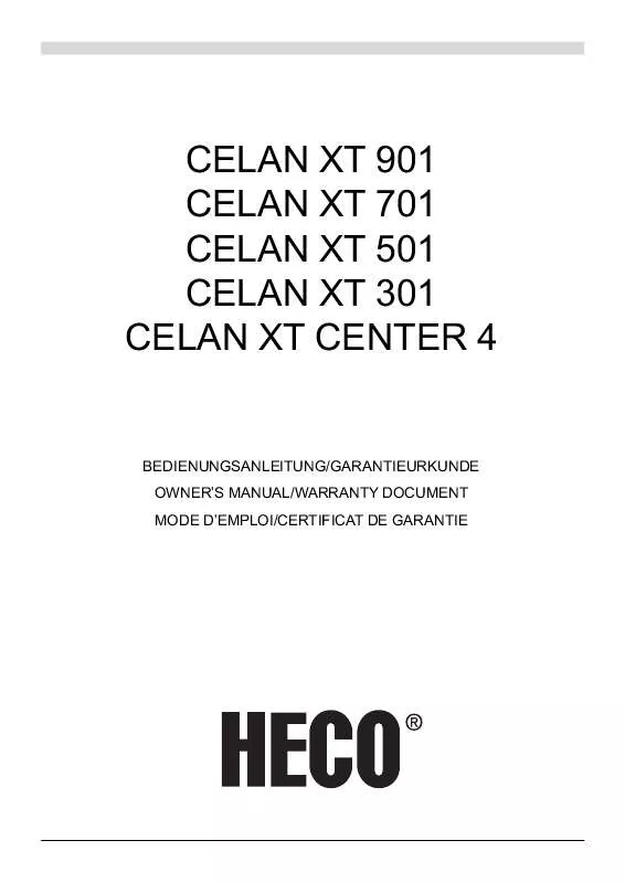 Mode d'emploi HECO CELAN XT 301