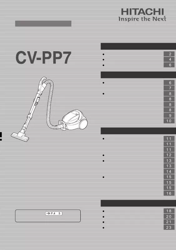 Mode d'emploi HITACHI CV-PP7