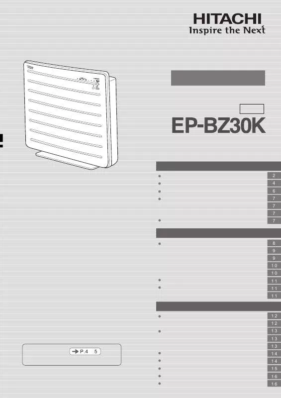 Mode d'emploi HITACHI EP-BZ30K