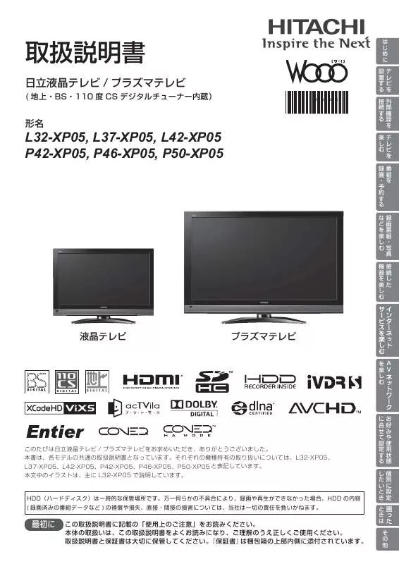 Mode d'emploi HITACHI P50-XP05