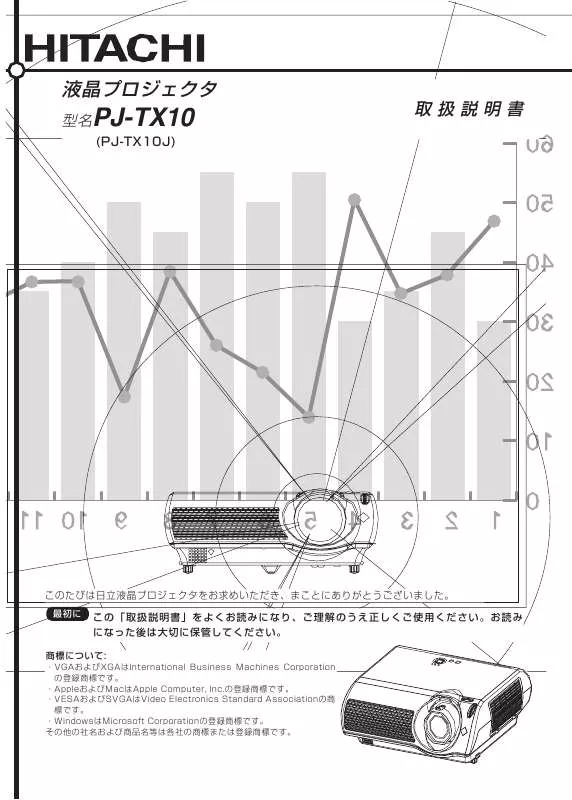 Mode d'emploi HITACHI PJ-TX10J