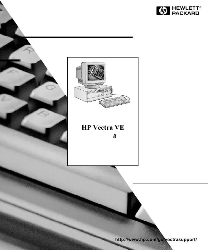 Mode d'emploi HP VECTRA VE 6/XXX 8
