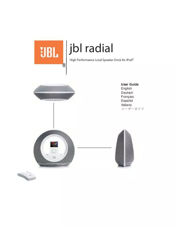 Mode d'emploi JBL RADIAL