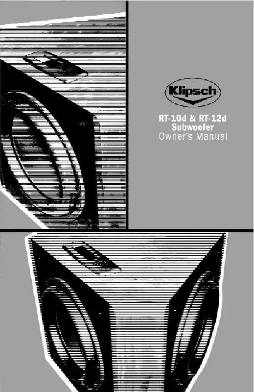 Mode d'emploi KLIPSCH RT-12D