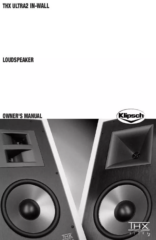 Mode d'emploi KLIPSCH THX ULTRA2 IN-WALL