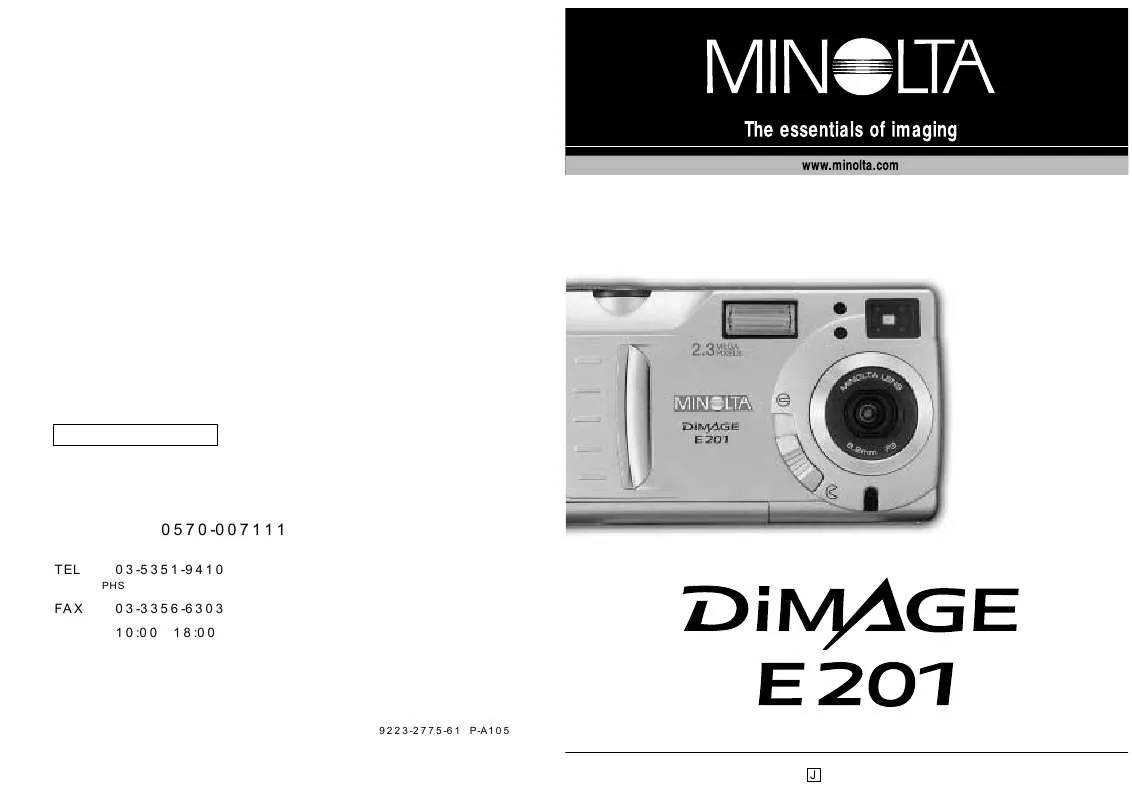 Mode d'emploi KONICA MINOLTA DIMAGE E201