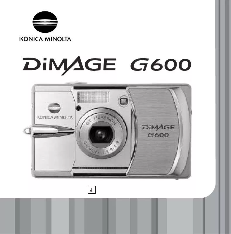 Mode d'emploi KONICA MINOLTA DIMAGE G600