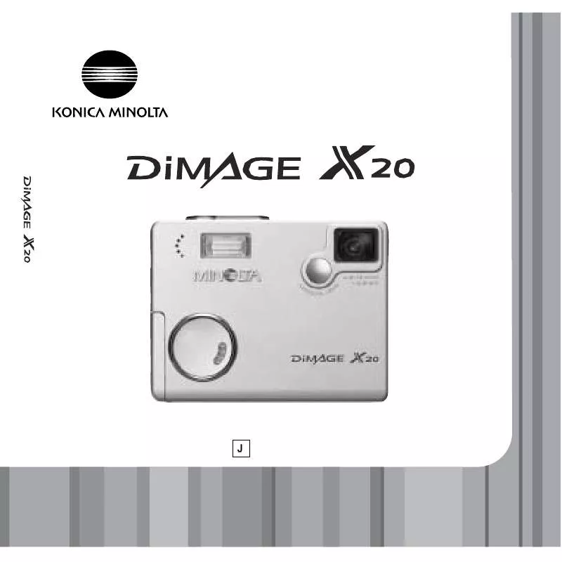 Mode d'emploi KONICA MINOLTA DIMAGE X20