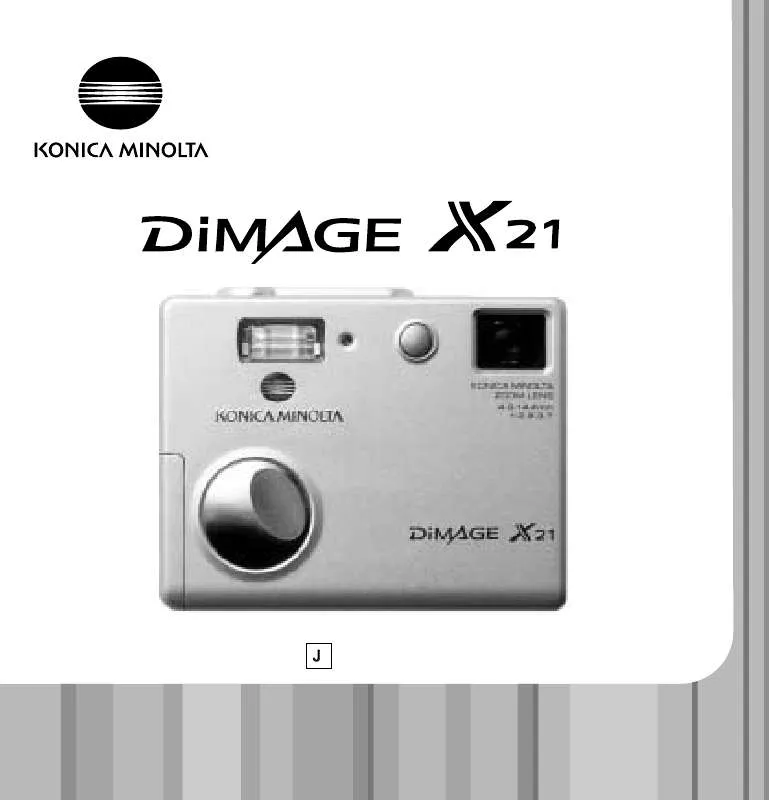 Mode d'emploi KONICA MINOLTA DIMAGE X21