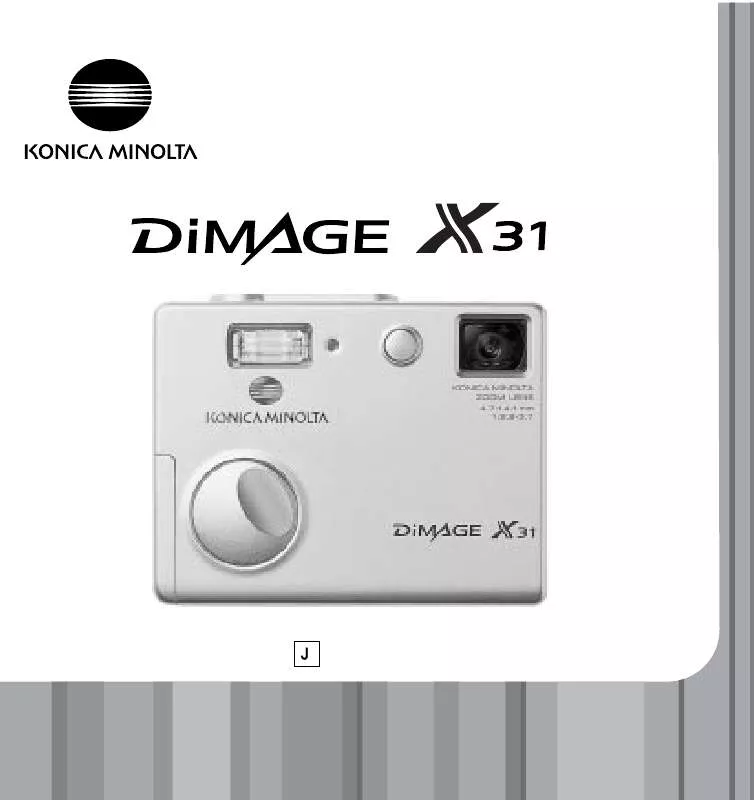 Mode d'emploi KONICA MINOLTA DIMAGE X31