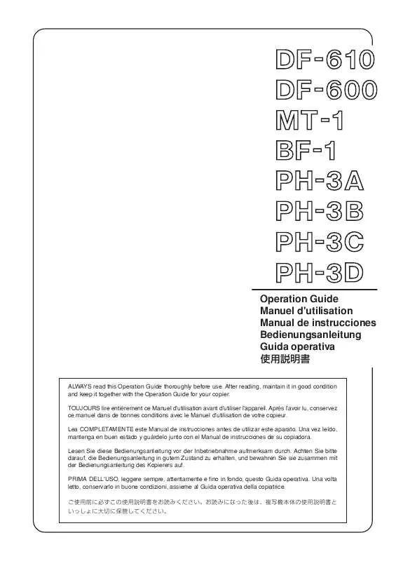 Mode d'emploi KYOCERA BF-1