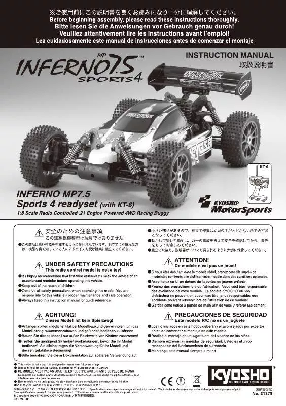 Mode d'emploi KYOSHO INFERNO MP-7.5 SPORTS 4