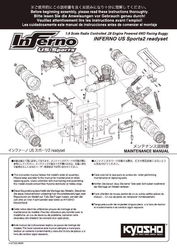 Mode d'emploi KYOSHO INFERNO US SPORTS2