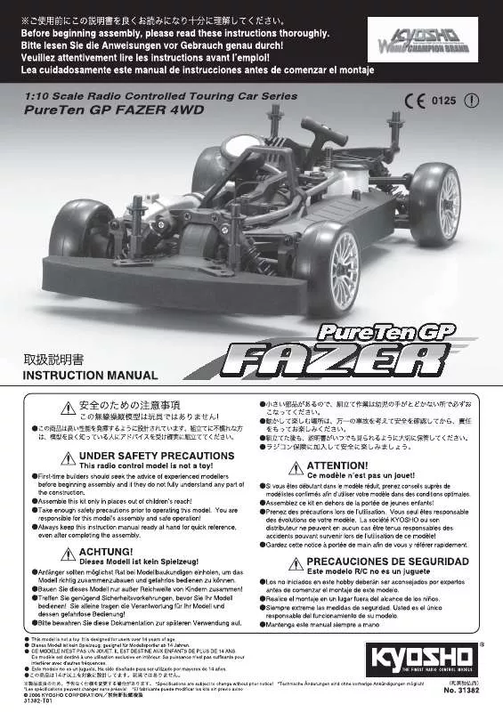 Mode d'emploi KYOSHO PURETEN GP FAZER 4WD