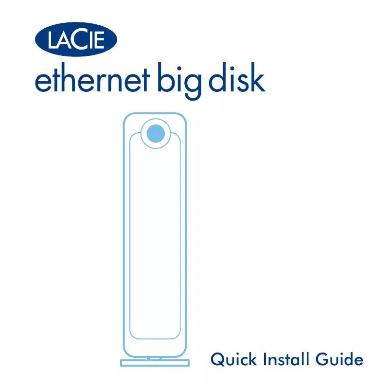 Mode d'emploi LACIE ETHERNET BIG DISK