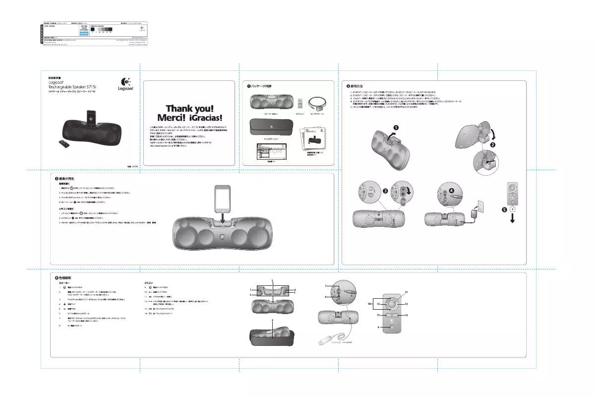 Mode d'emploi LOGITECH S715I