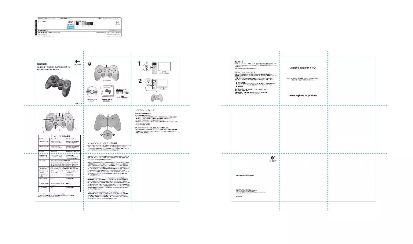 Mode d'emploi LOGITECH F510