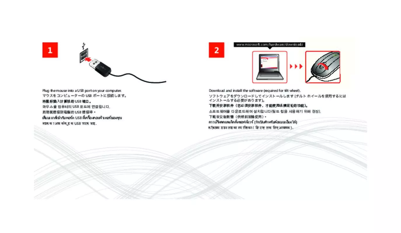 Mode d'emploi MICROSOFT COMFORT MOUSE 4500