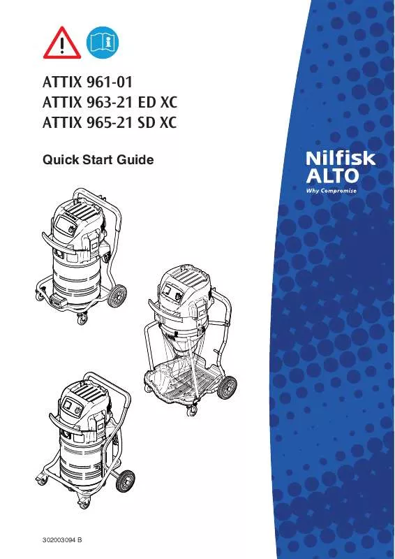 Mode d'emploi NILFISK ATTIX 961-01