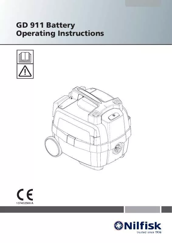 Mode d'emploi NILFISK GD 911 BATTERY