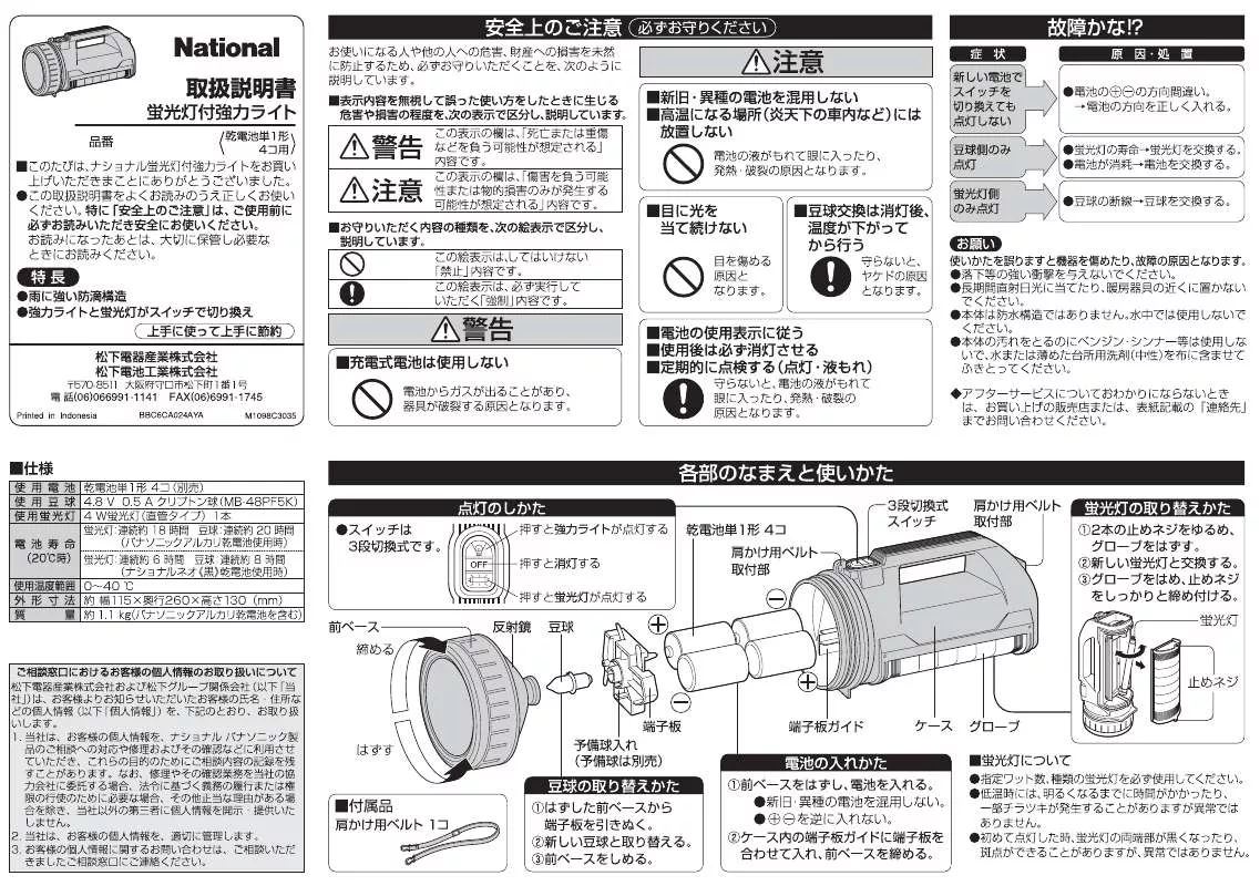 Mode d'emploi PANASONIC BF-785F