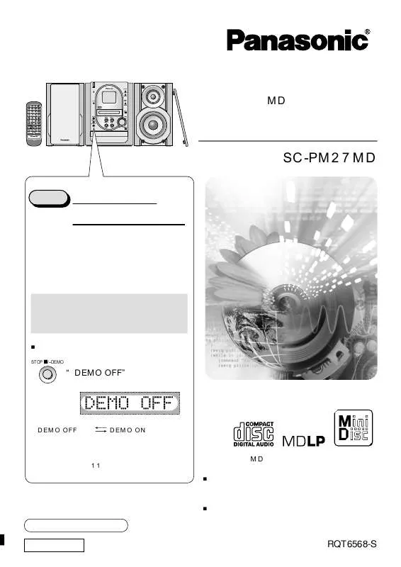 Mode d'emploi PANASONIC SC-PM27MD