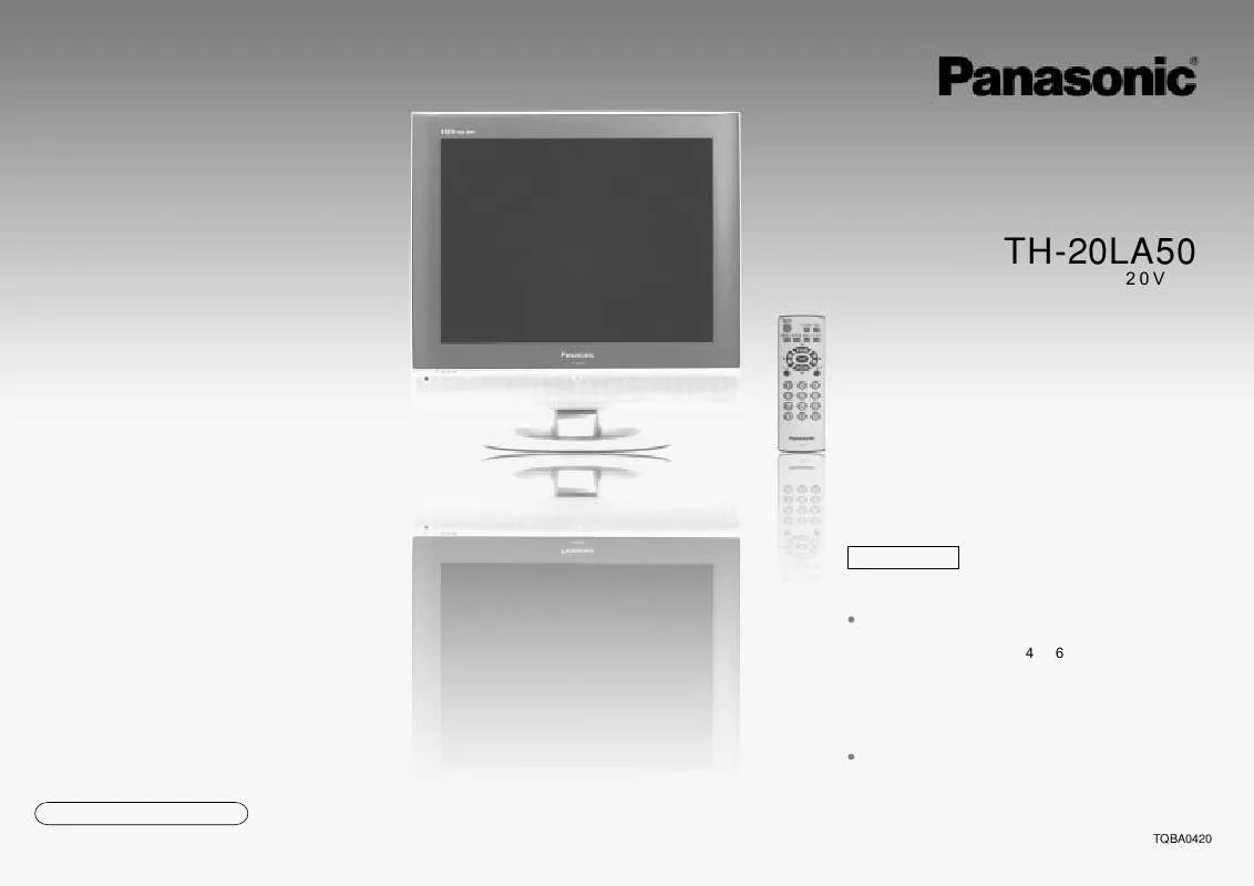 Mode d'emploi PANASONIC TH-20LA50