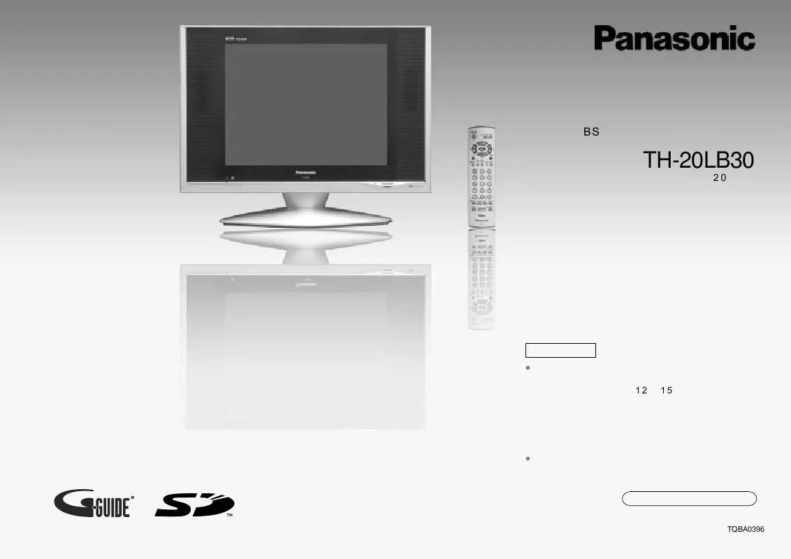 Mode d'emploi PANASONIC TH-20LB30