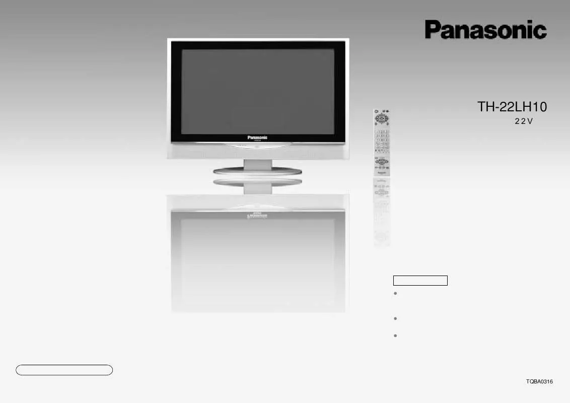 Mode d'emploi PANASONIC TH-22LH10