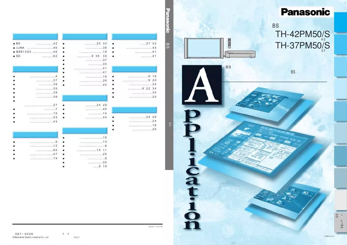 Mode d'emploi PANASONIC TH-42/37PM50_S